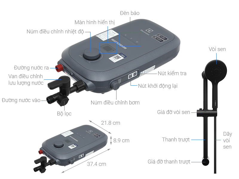 Máy nước nóng trực tiếp Electrolux EWE451RB-G6