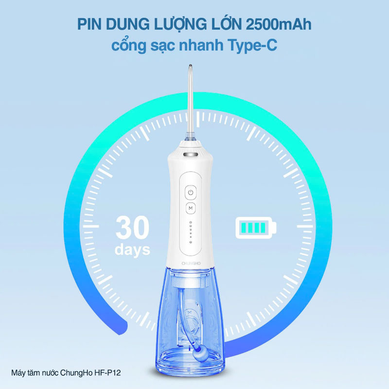 Dung lượng pin lớn 2.500mAh cho thời gian sử dụng lên đến 30 ngày