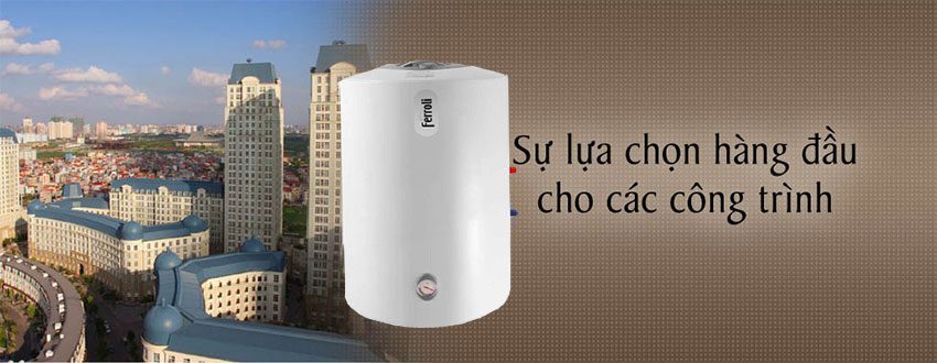 Thiết kế hiện đại của máy tắm nước nóng gián tiếp Ferroli Aquastore E 50L