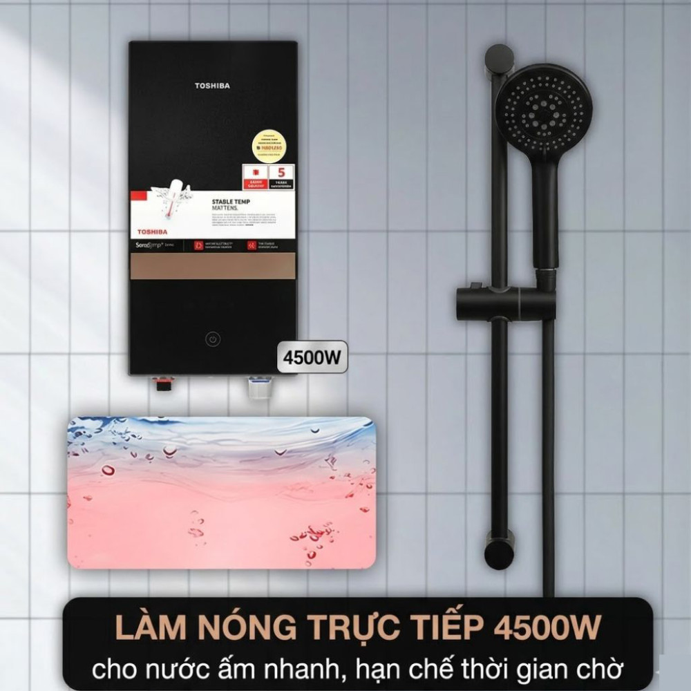 Máy nước nóng trực tiếp Toshiba TWH-45EMC1PVN(K)-KB - Hàng chính hãng
