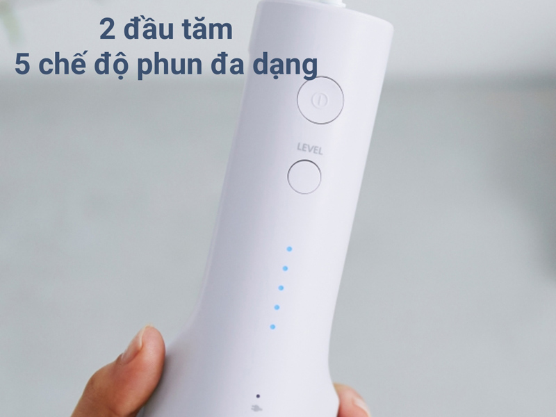 Có 5 mức điều chỉnh cường độ tia nước