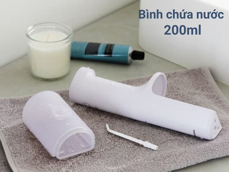 Dung tích bình chứa nước 200ml, dễ dàng tháo lắp vệ sinh