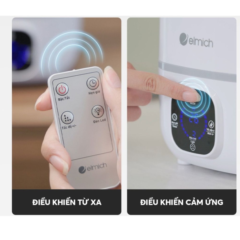 Máy tạo ẩm siêu âm Elmich HE-8987 - Hàng chính hãng