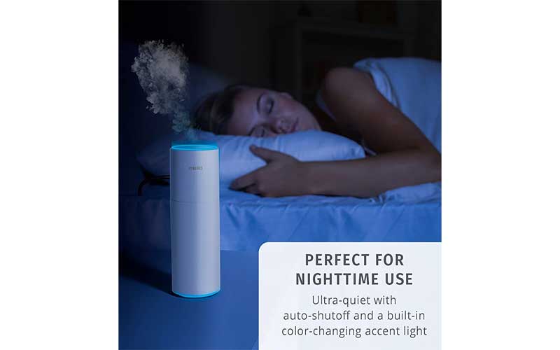 Đèn LED đổi 3 màu dùng làm đèn ngủ của Máy phun sương tạo độ ẩm Homedics UHE-CMP15-WT