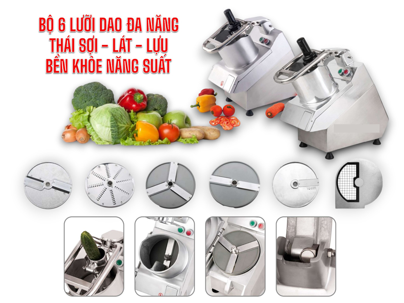 Có 6 lưỡi dao đi kèm, hổ trợ công việc của bạn tốt hơn