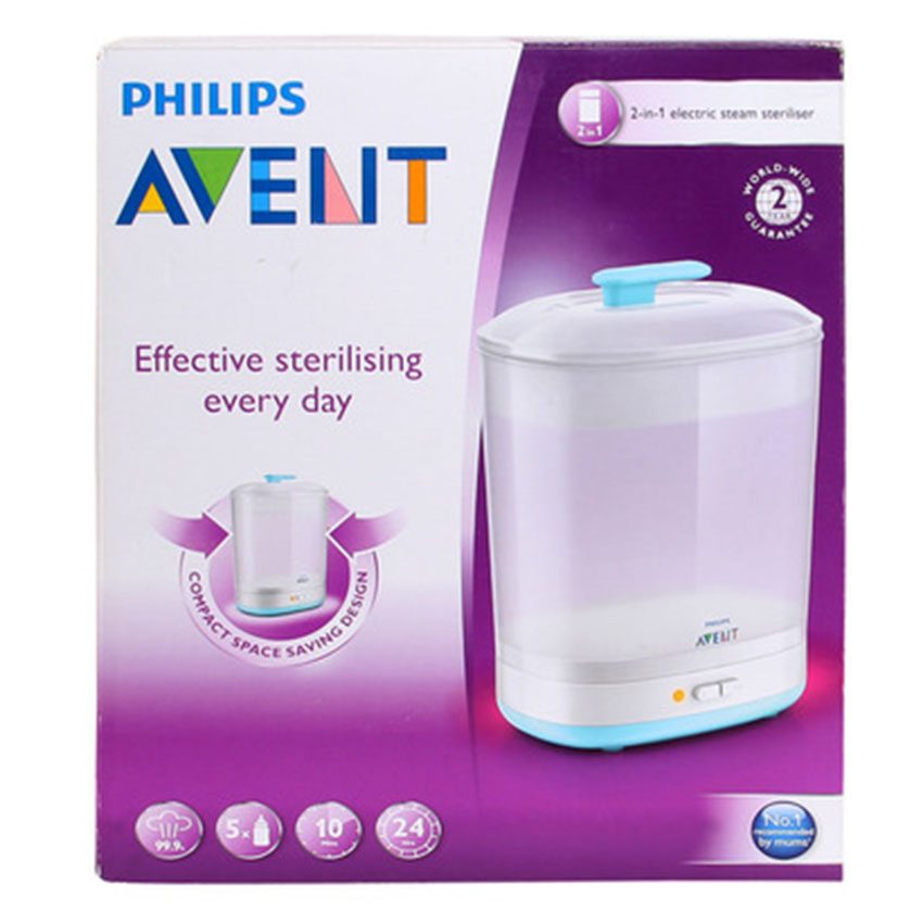 Máy tiệt trùng bình sữa 2 trong 1 Philips Avent 922.03 