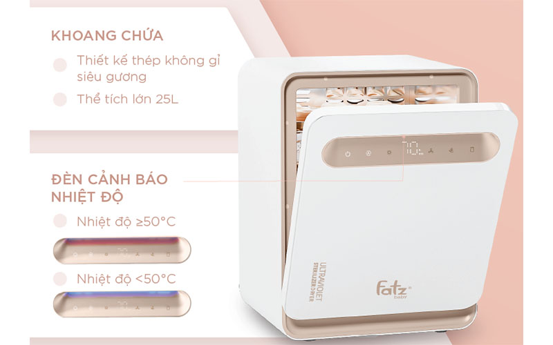 Thiết kế của Máy tiệt trùng sấy khô Fatzbaby King 2 Plus FB4725BT