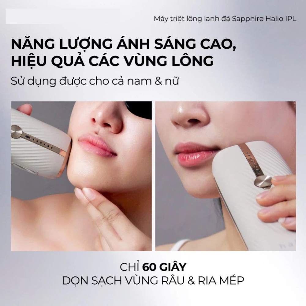 Máy triệt lông lạnh Sapphire Halio InfinityGlow Advanced IPL Sapphire Cooling Hair Removal Device - Hàng chính hãng