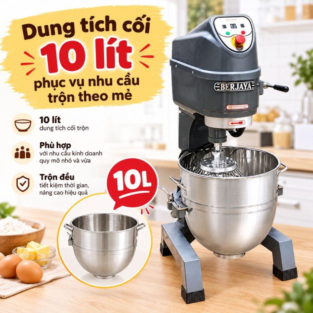 Máy trộn bột Berjaya BJY-BM10-DT - Hàng chính hãng
