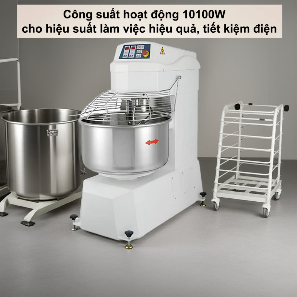 Máy trộn bột xoắn ốc công nghiệp Vigevr BND-75KG có công suất hoạt động mạnh mẽ