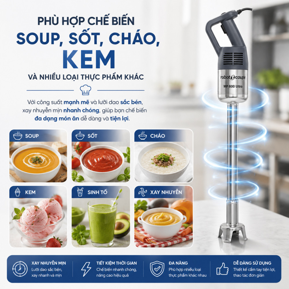 Máy trộn thực phẩm cầm tay Robot Coupe MP 600 Ultra - Hàng chính hãng