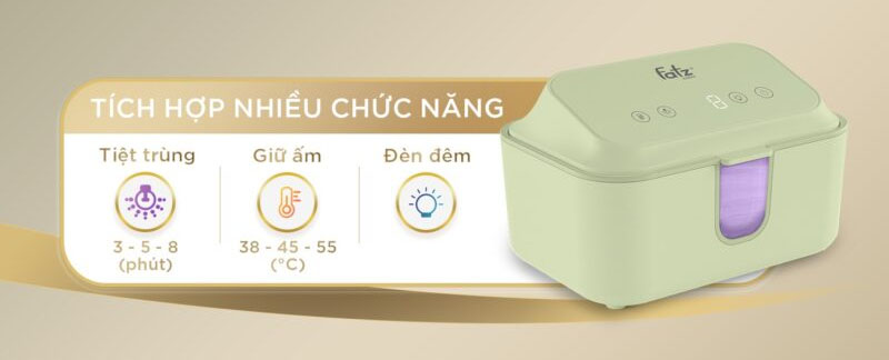 Tính năng của Máy ủ ấm và tiệt trùng khăn giấy ướt Warm 5 Fatzbaby FB7300MX