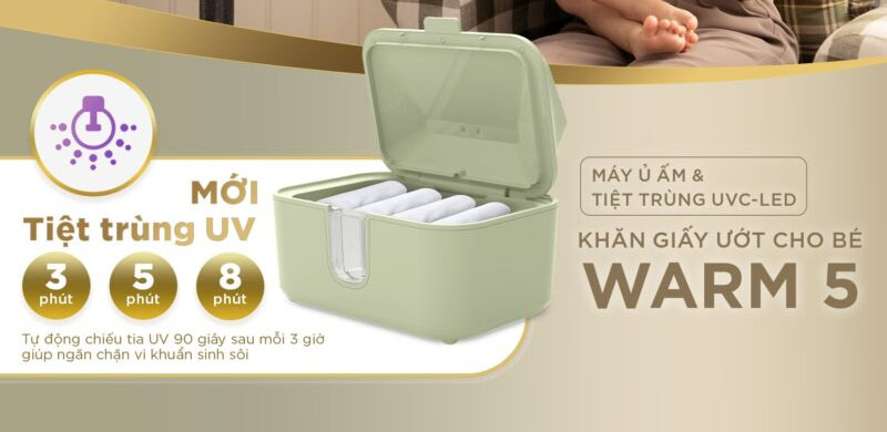 Chức năng tiệt trùng của Máy ủ ấm và tiệt trùng khăn giấy ướt Warm 5 Fatzbaby FB7300MX