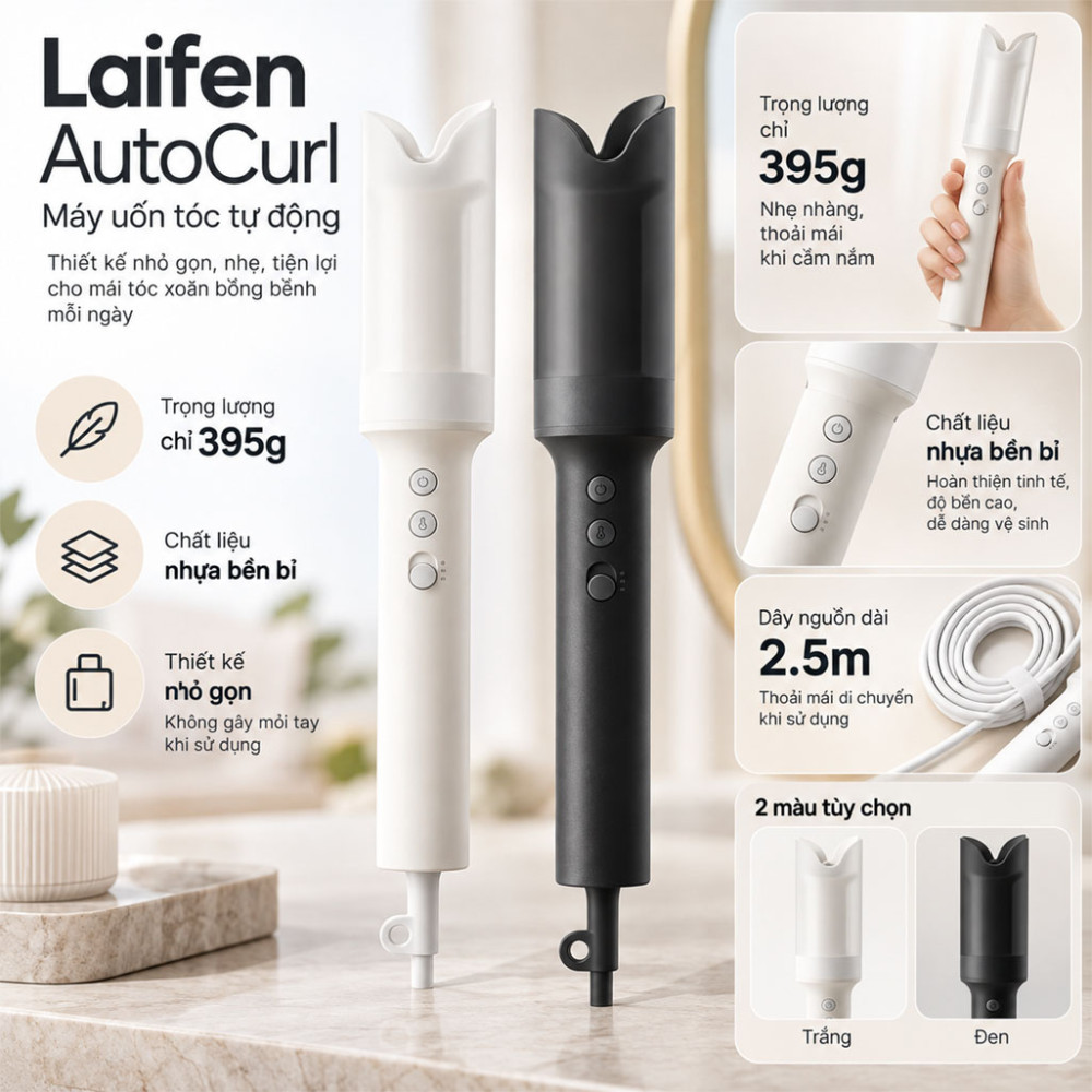 Máy uốn tóc tự động Laifen AutoCurl - Hàng chính hãng