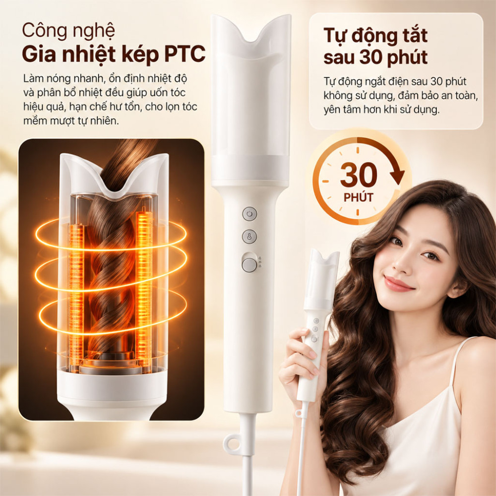 Máy uốn tóc tự động Laifen AutoCurl - Hàng chính hãng