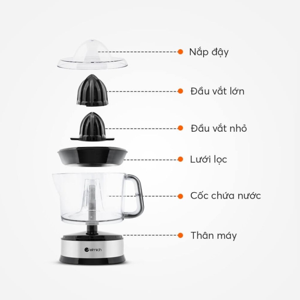 Máy vắt cam Elmich 700ml CJE-3921OL - Hàng chính hãng