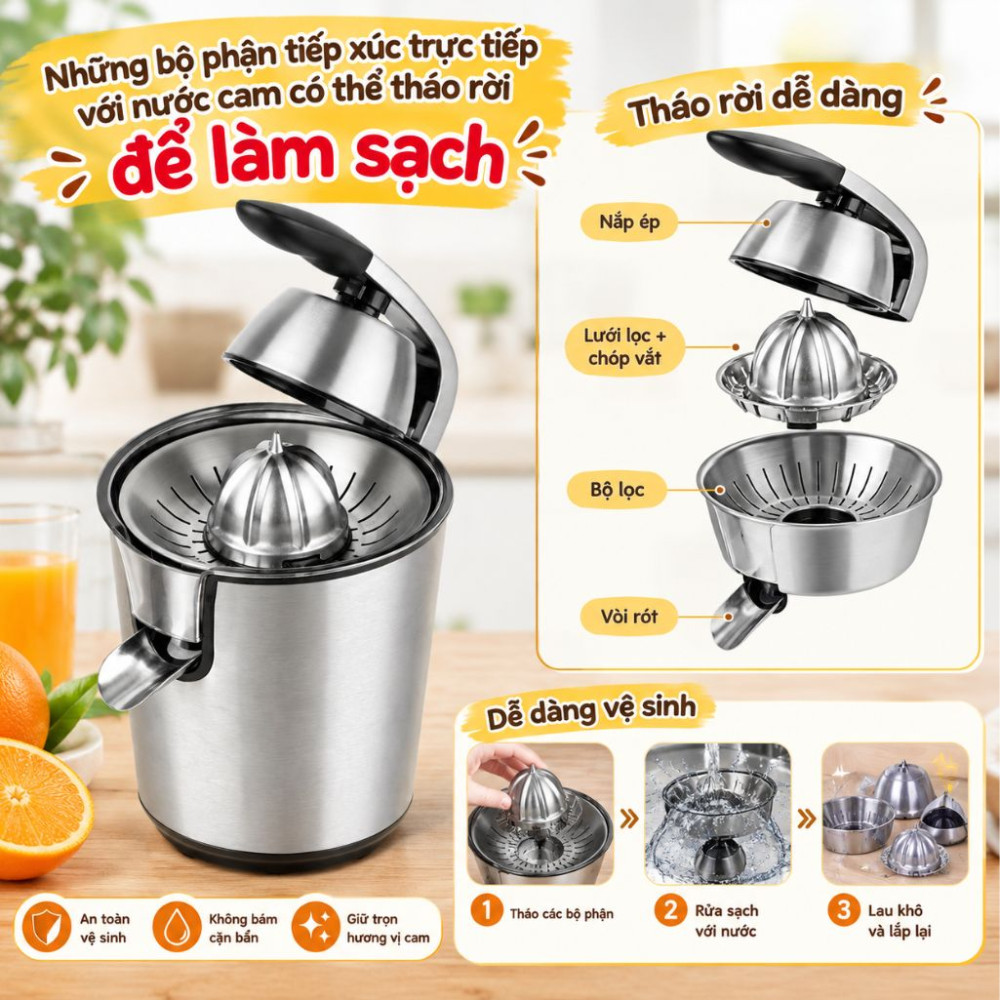 Máy vắt cam Paveden PCJ-635SS - Hàng chính hãng