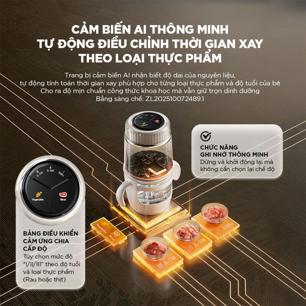 Máy xay ăn dặm 0.3L Bear BFM-025JM - Hàng chính hãng