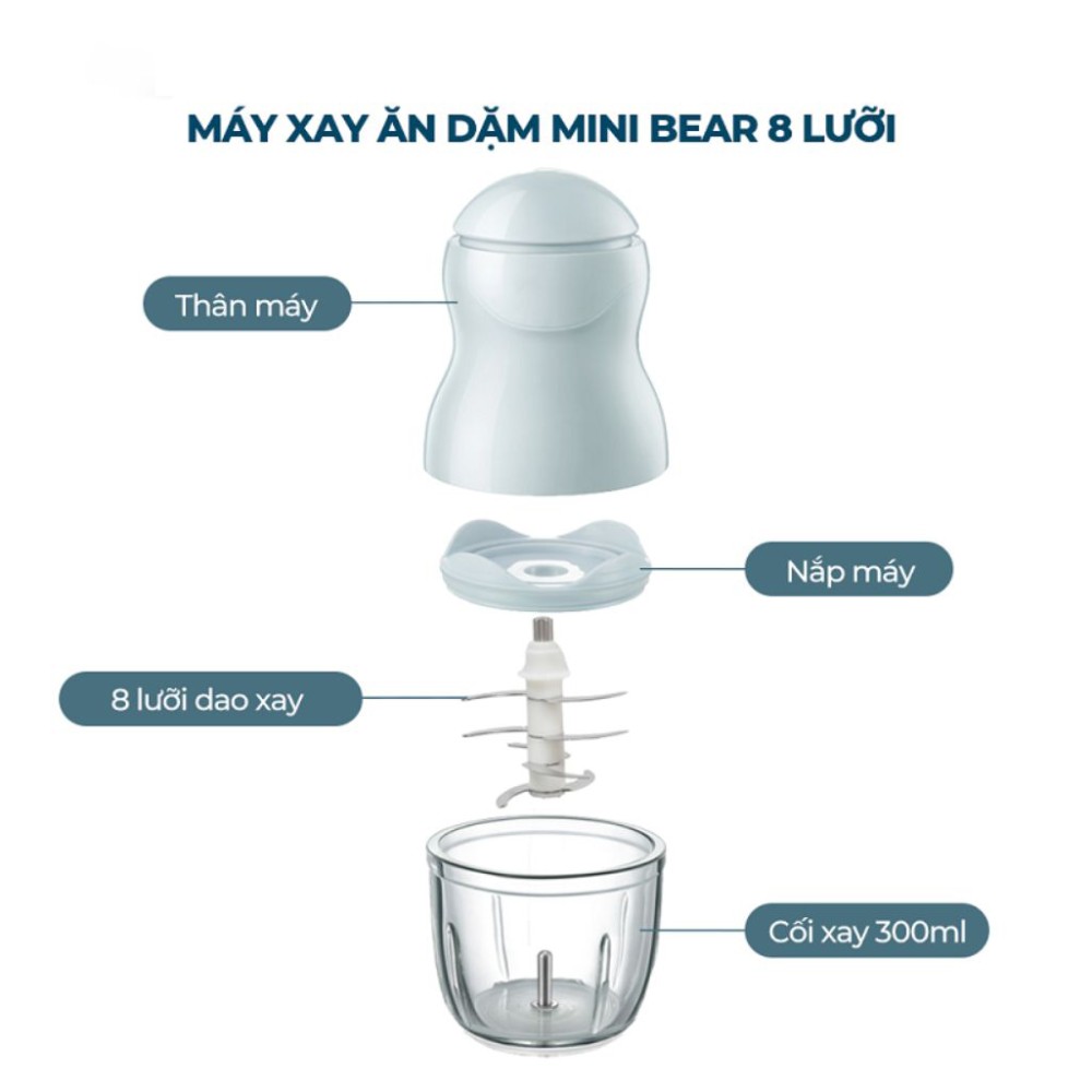 Máy xay ăn dặm Bear 0.3L GR-B03V8  - Hàng chính hãng