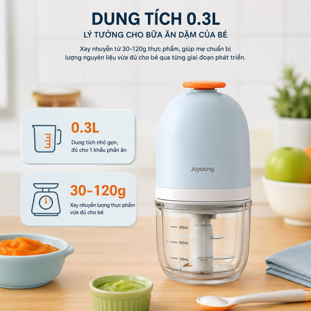 Máy xay ăn dặm cho bé Joyoung JBFC-166 - Hàng chính hãng