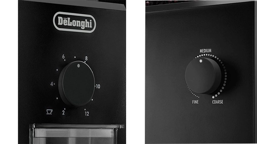 Bảng điều khiển của máy xay cafe DeLonghi KG79