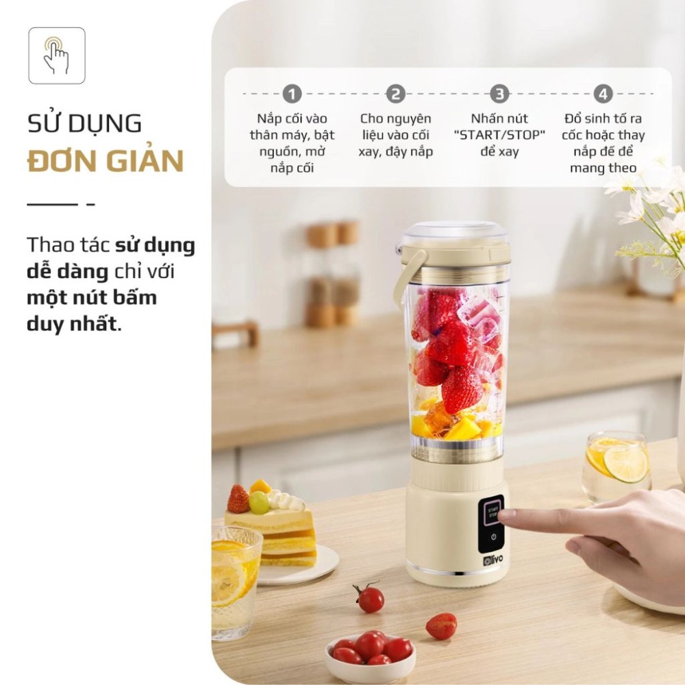 Máy xay sinh tố cầm tay Olivo PB02 - Hàng chính hãng