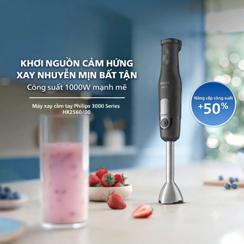 Máy xay cầm tay Philips HR2560/00 - Hàng chính hãng