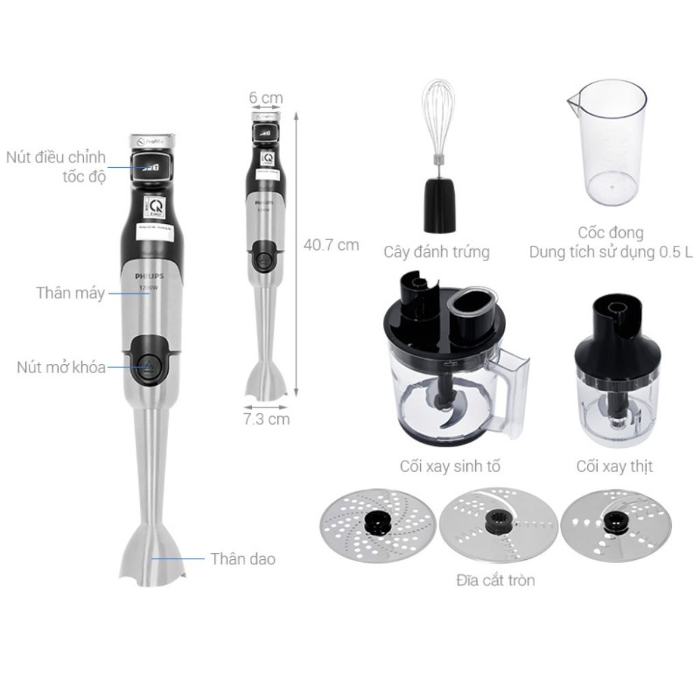 Máy xay cầm tay Philips HR2685/00 - Hàng chính hãng