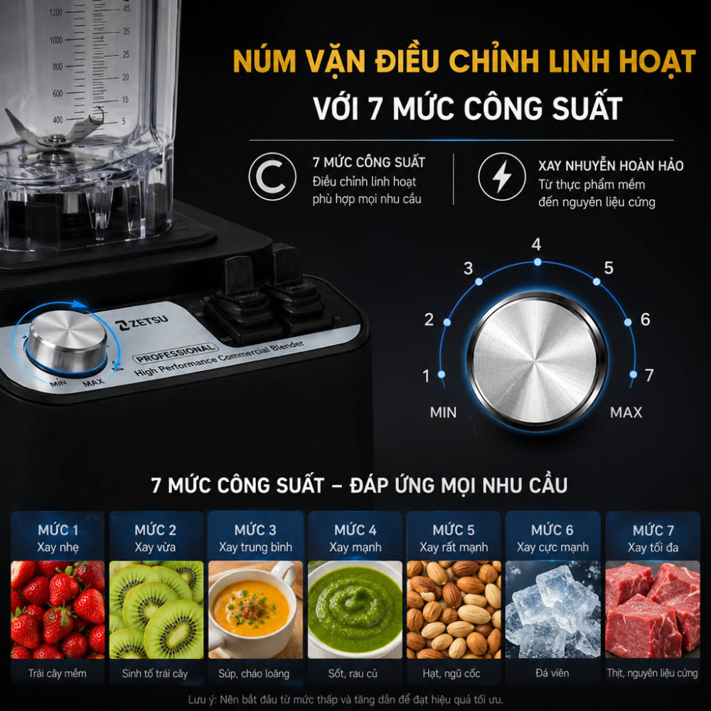 Máy xay sinh tố công nghiệp Zetsu ZT-03 - Hàng chính hãng