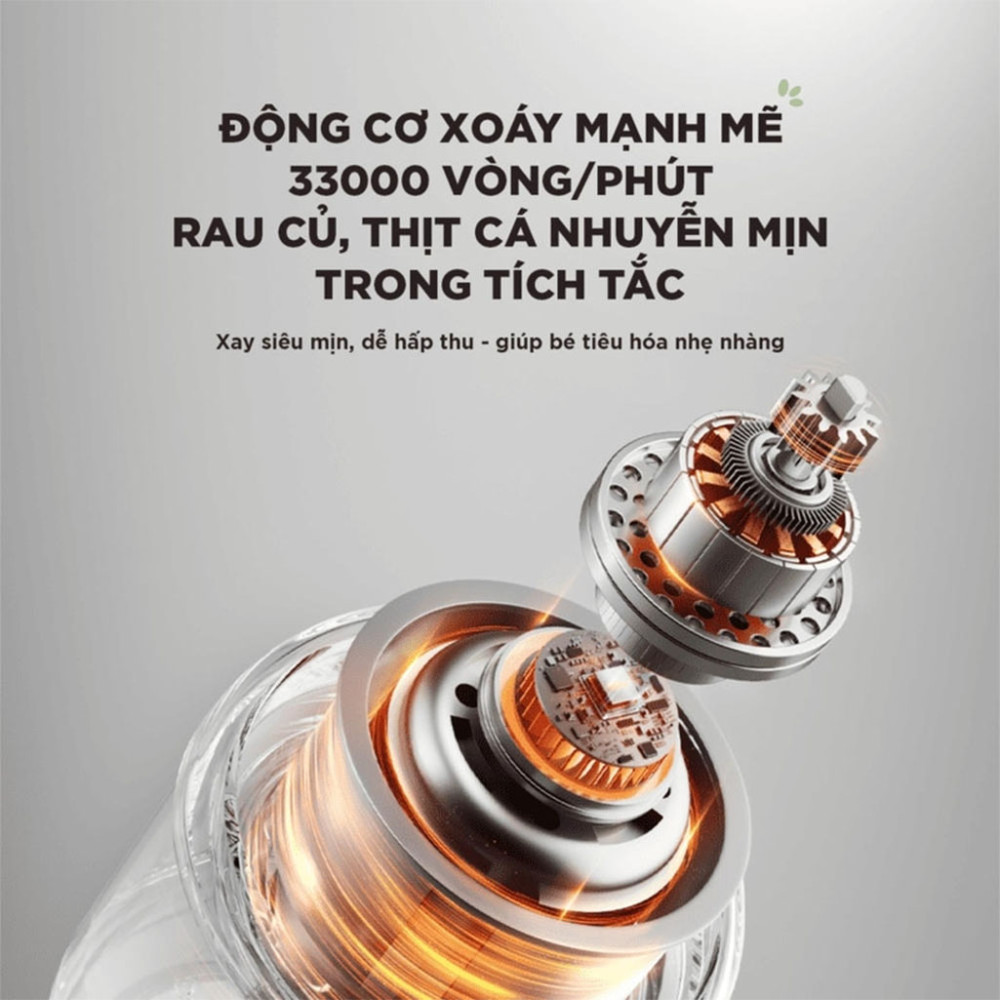 Máy xay nấu ăn dặm 0.35 lít Bear BFM-045KN - Hàng chính hãng