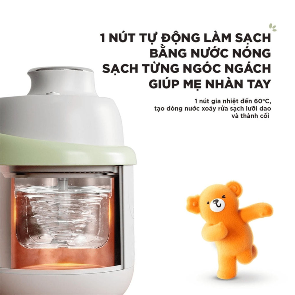 Máy xay nấu ăn dặm 0.35 lít Bear BFM-045KN - Hàng chính hãng