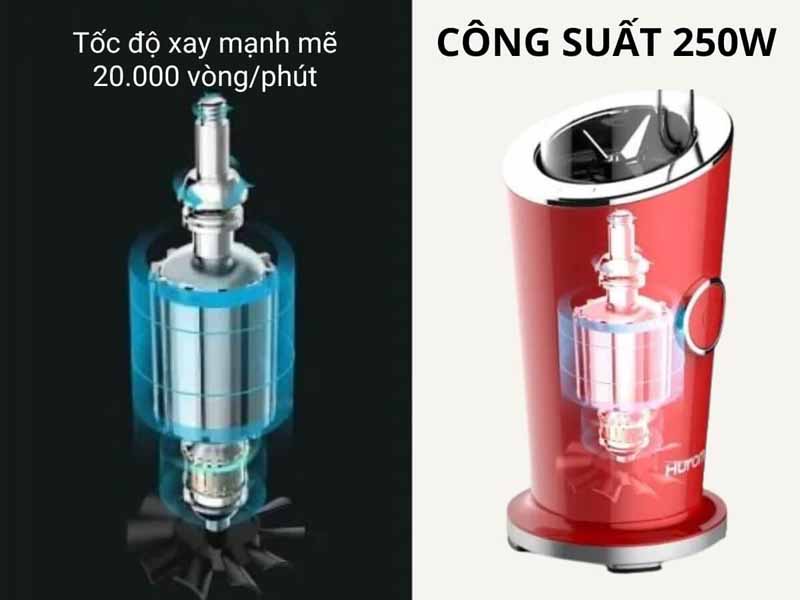 Công suất mạnh mẽ, nhanh chóng xay nhuyễn mọi loại thực phẩm