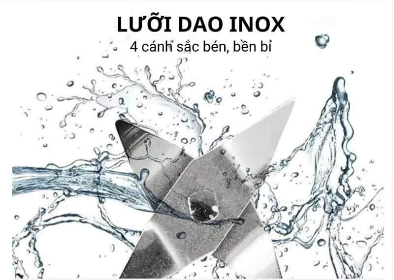 Lưỡi dao xay 4 cánh bằng thép không gỉ sắc bén