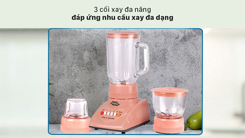 3 cối xay của Máy xay sinh tố Ladomax HA-9166-3