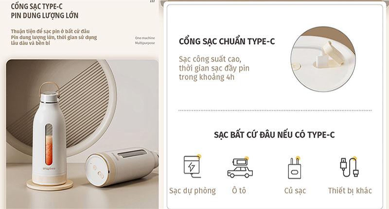 Pin sạc của Máy xay sinh tố cầm tay Snapbee PJ400