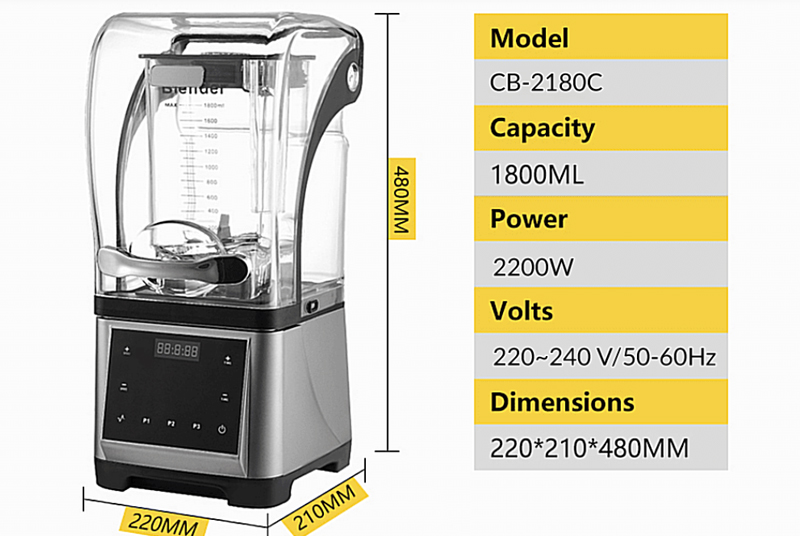 Thông số kỹ thuật của máy xay sinh tố Cobi CB-2180C 