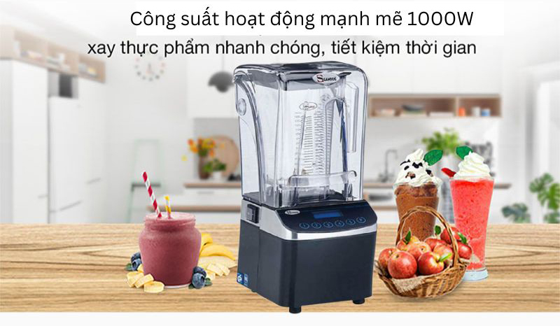 Công suất hoạt động mạnh mẽ 1000W, xay nhuyễn mịn các loại thực phẩm