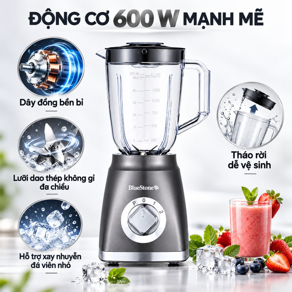 Máy xay sinh tố đa năng Bluestone BLB-5323 - Hàng chính hãng