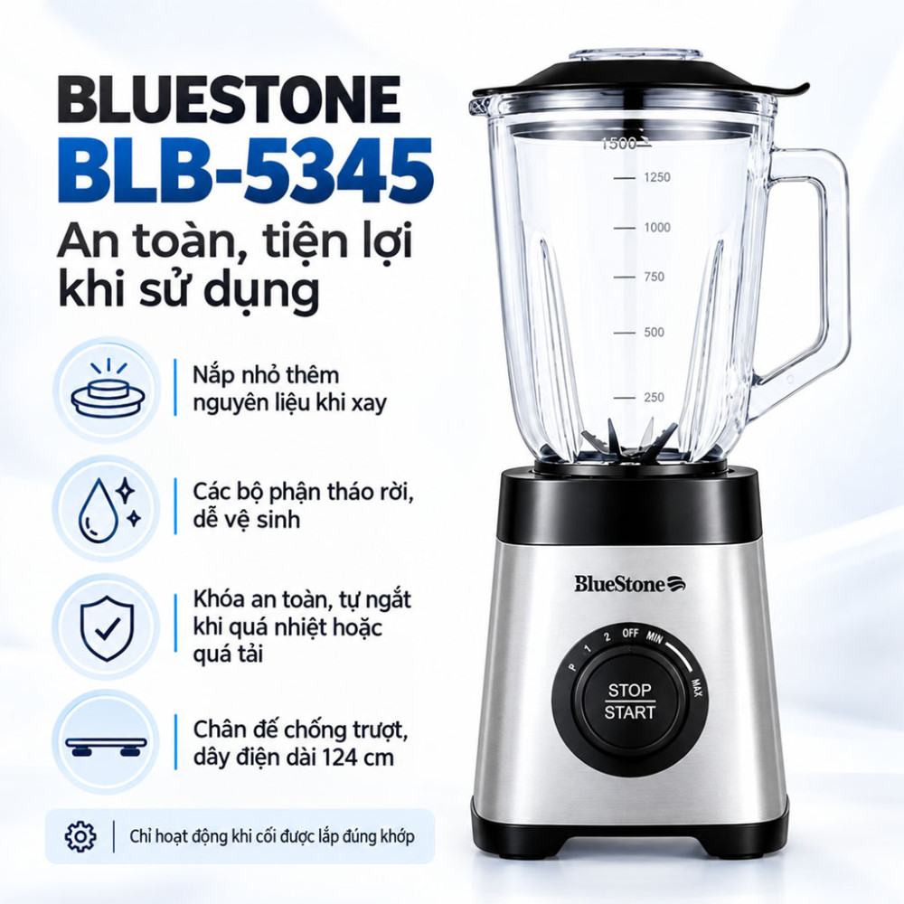 Máy xay sinh tố đa năng Bluestone BLB-5345 - Hàng chính hãng