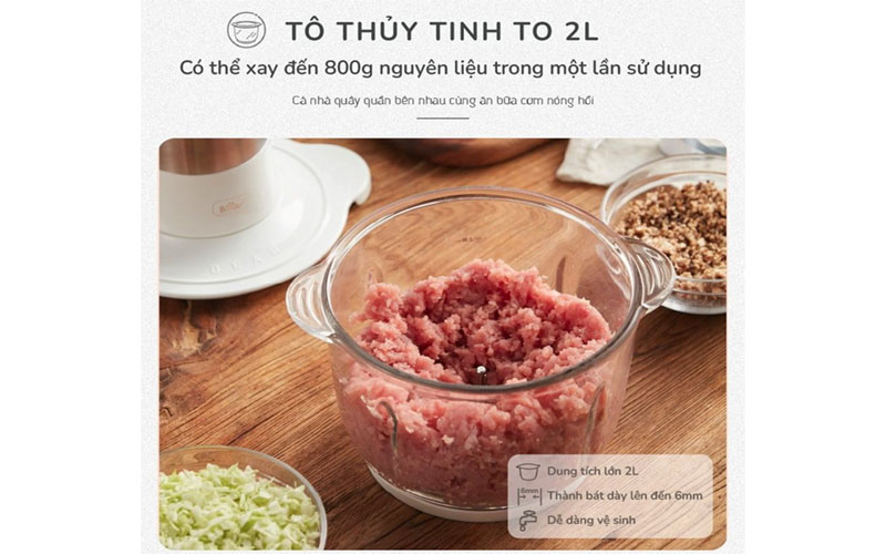 Dung tích của Máy xay thịt Bear SB-MA02L