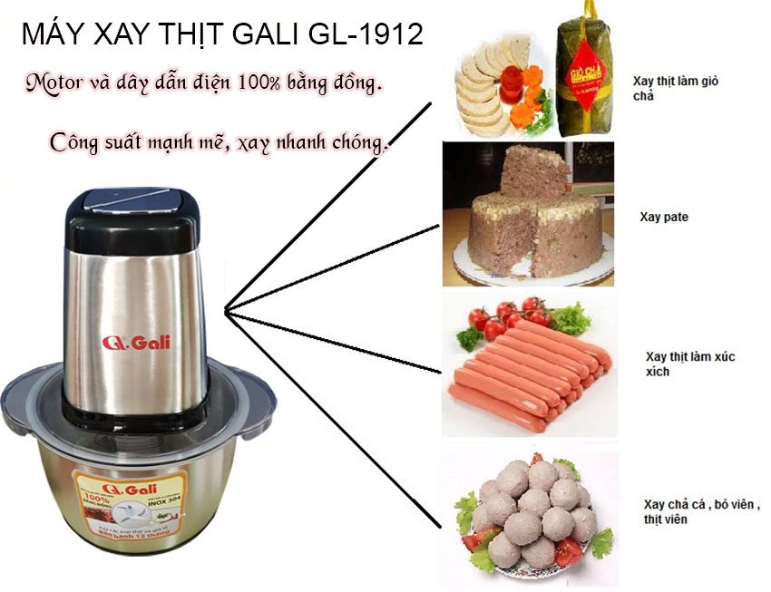 Chức năng của máy xay thịt Gali GL-1912