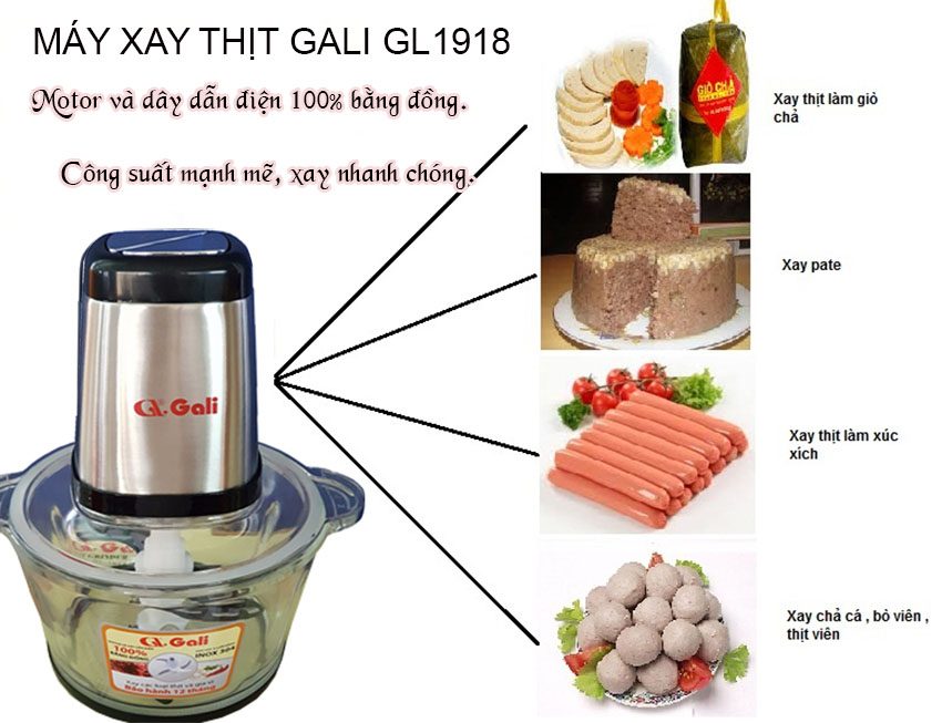 Chức năng của máy xay thịt Gali GL1918