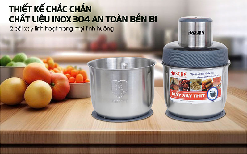 Thiết kế và chất liệu cấu tạo của Máy xay thịt Hasuka HSK-133