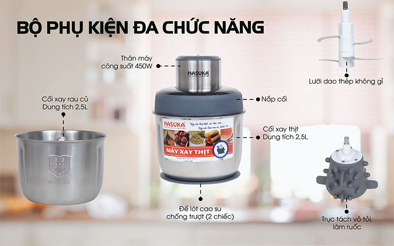 Máy xay thịt Hasuka HSK-133