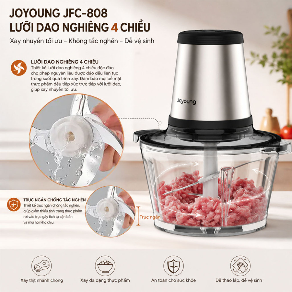 Máy xay thịt đa năng Joyoung JFC-808 - Hàng chính hãng