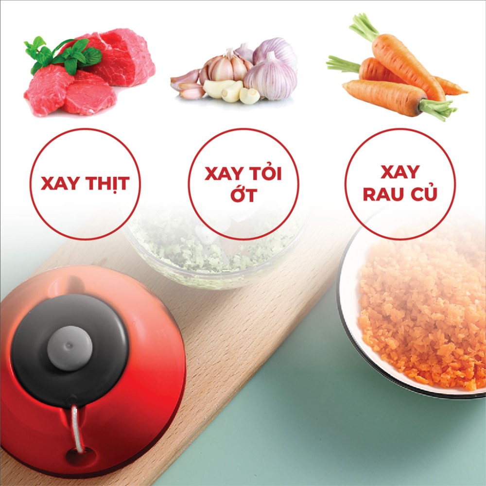 Máy xay tỏi ớt mini đa năng Rapido RC-3B - Hàng chính hãng