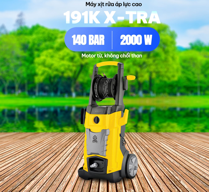 Công suất 2000W cho khả năng làm sạch hiệu quả