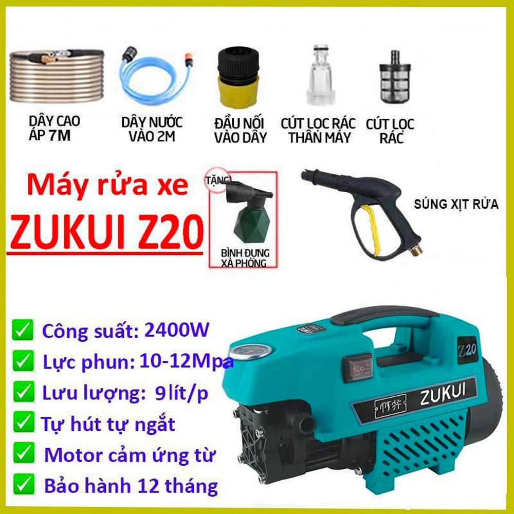 Máy xịt rửa xe Zukui Z20 - Hàng chính hãng