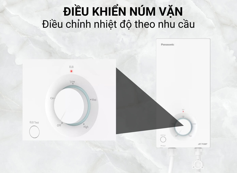 Điều khiển núm vặn dễ dàng thao tác