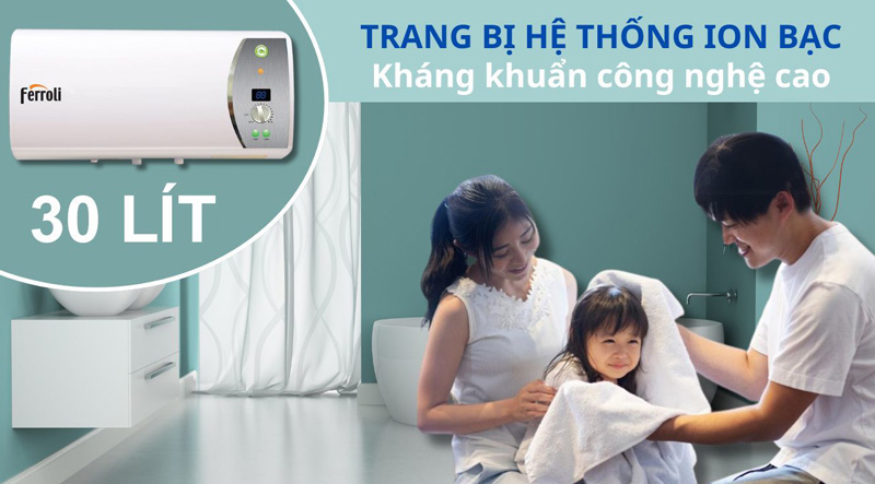 Dung tích 30L, phù hợp cho gia đình có từ 4 - 6 thành viên